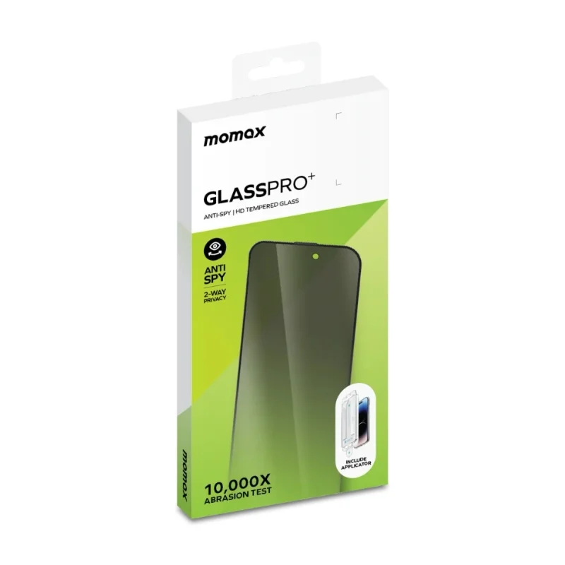 واقي شاشة Momax iPhone 15 عالي الدقة لحماية الخصوصية، أسود اللون، بتغطية كاملةMomax PZAP23SD1VD - 3014 — 2