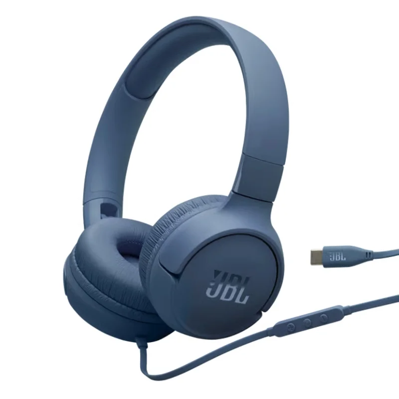 سماعة JBL Tune 520C USB-C سلكية على الأذن لون أزرق - 200006758