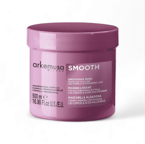 ARKEMUSA SMOOTH SMOOTHING MASK FOR UNRULY AND FRIZZY HAIR 500ML-ماسك اركيموزا سموذ سموذينك لتنعيم الشعر المجعد والمتطاير 500مل