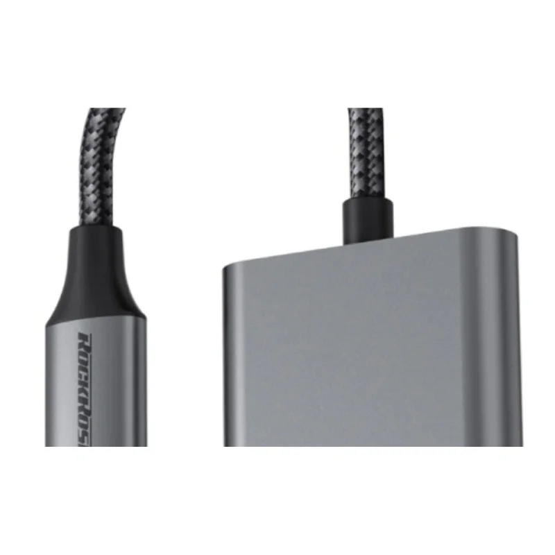 محول Rockrose RR USB-C إلى USB-C مزدوج PD 60W للشحن والمكالمات والموسيقى 3970 — 2
