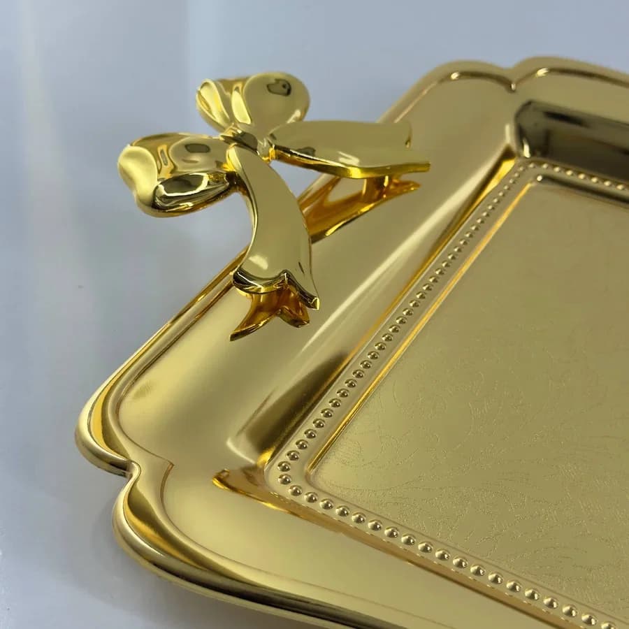 سيت صينية تقديم قطعتين باللون الذهبي من ماركة ريفال 4500 — 2