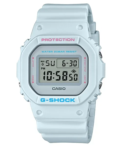 ساعة كاسيو جي-شوك DW-5600SC-8DR الرقمية المقاومة للماء حتى 200 متر