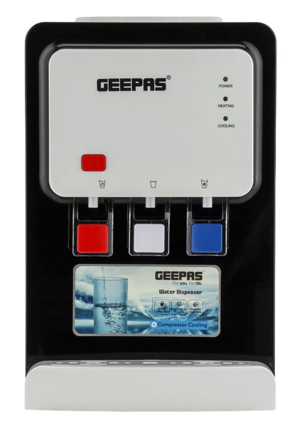 براد مياه مكتبي صغير الحجم بتصميم عملي وسهل الاستخدام من GEEPAS GWD17022