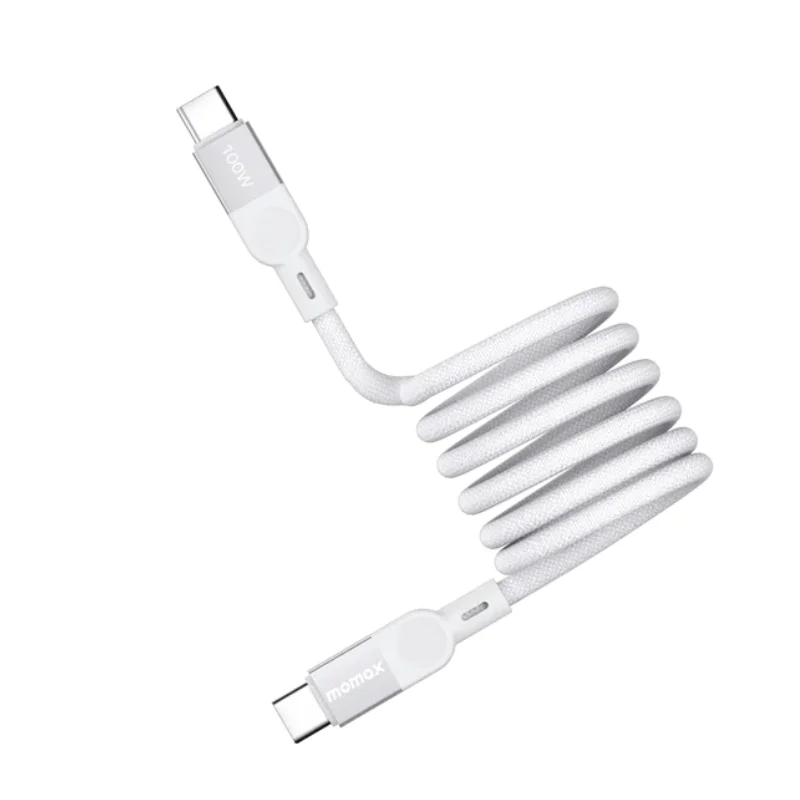 كيبل Momax Mag Link مغناطيسي USB-C إلى USB-C 100W أبيض 3245