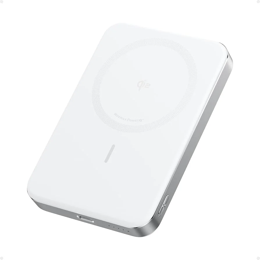 شاحن طوارئ أنكر MagGo Power Bank 10K mAh Slim 15W Qi2 أبيض 5964