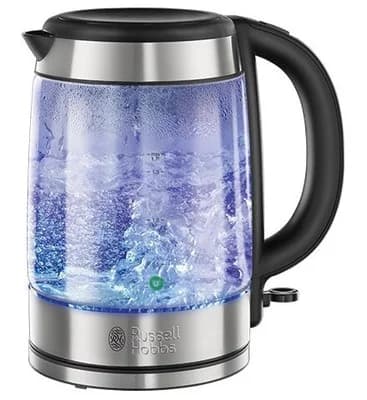 غلاية كهربائية زجاجية بسعة 1.7 لتر وقوة 2400 واط من RUSSELL HOBBS