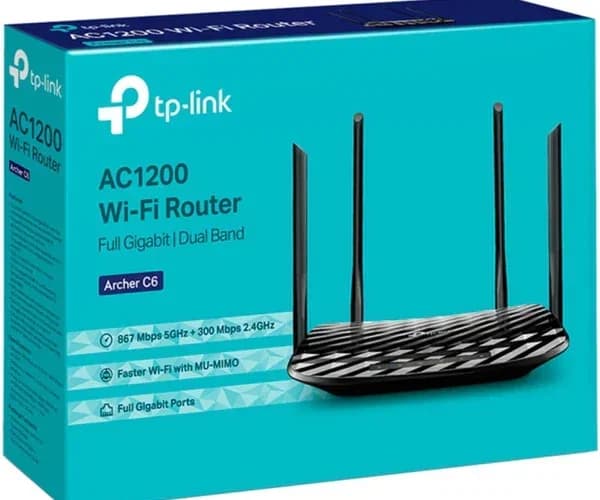 راوتر واي فاي مزدوج النطاق TP-Link Archer C6 AC1200 - 280013 — 2