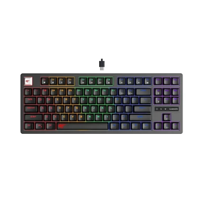 كيبورد الألعاب السلكي هافيت KB922L مع إضاءة RGB - 1625