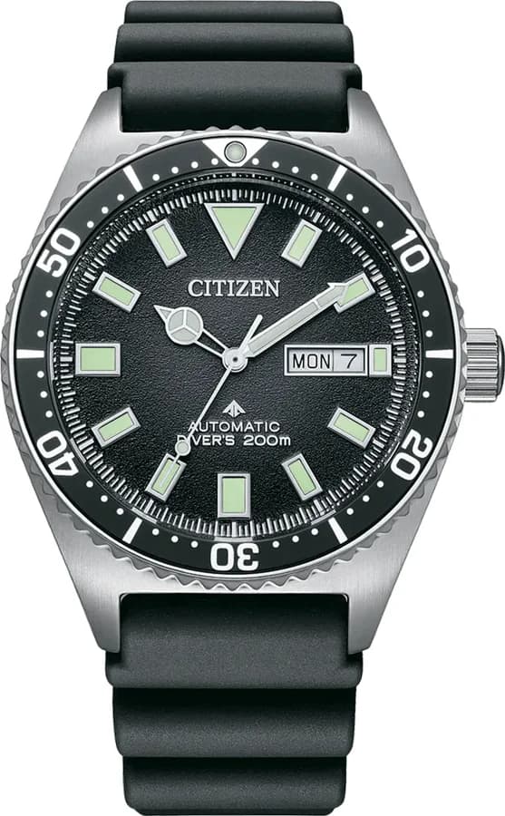 ساعة يد أوتوماتيكية ميكانيكية من CITIZEN NY0120-01E - مقاومة للماء حتى 200 متر