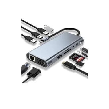 موزع USB-C متعدد الاستخدامات 11 منفذ من هافيت - 8588