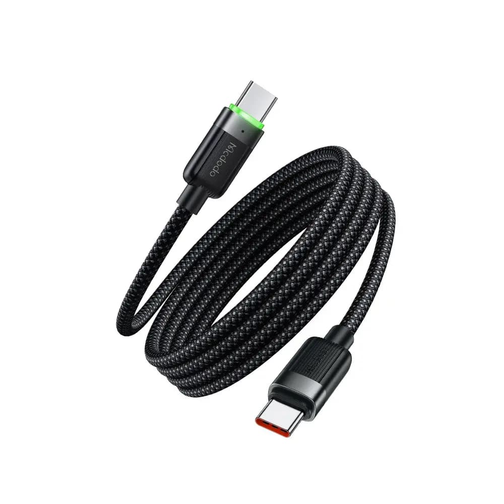 كابل USB-C إلى USB-C مغناطيسي ذاتي اللف بقوة 60 واط وطول 1.2 متر - CA-2000 — 3
