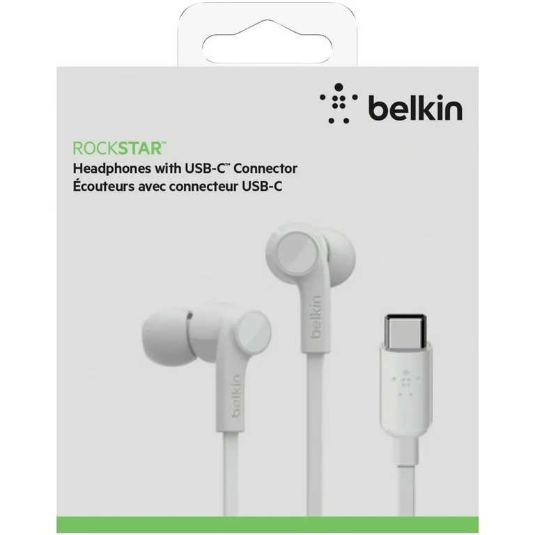 سماعات Belkin USB-C السلكية بتصميم داخل الأذن - G3H0002btWHT — 3