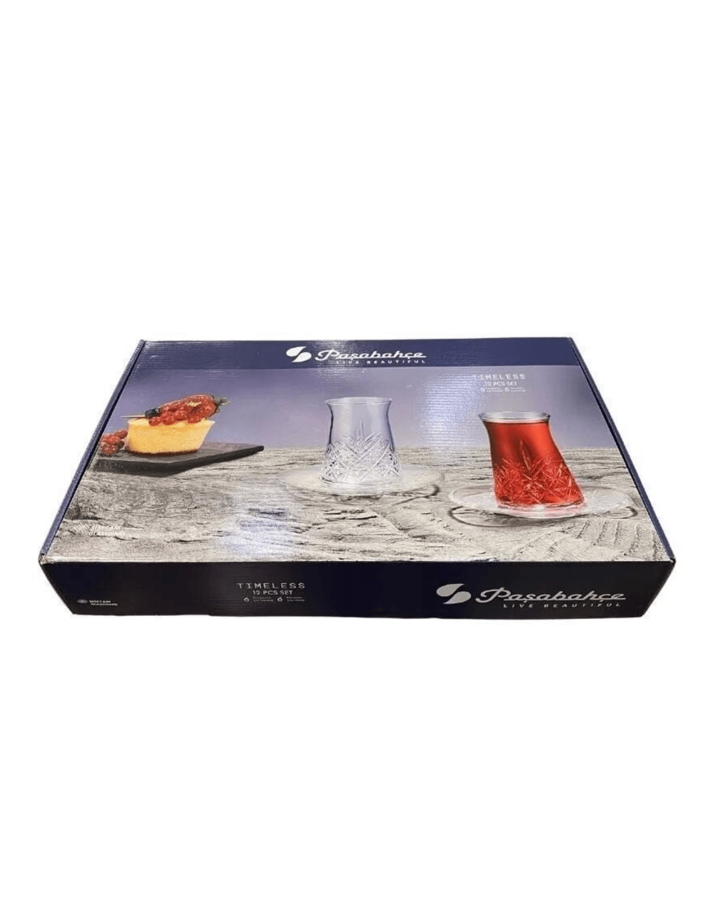 سيت استكان زجاجي 6 قطع من ماركة باشابهجة Pasabahce Glass Tea Set — 3
