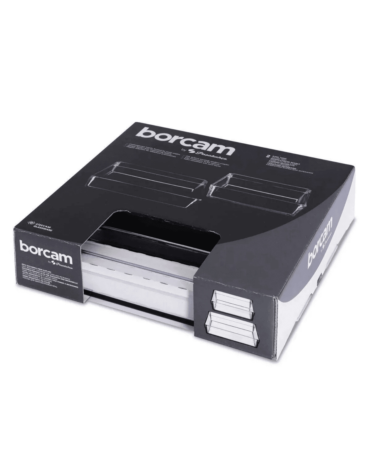 سيت بايركس حراري مربع من ماركة بوركام  Borcam Pyrex Mold Set — 3