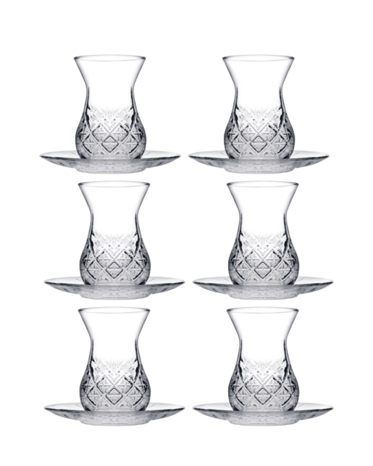 سيت استكان زجاجي 6 قطع من ماركة باشابهجة Pasabahce Glass Tea Set — 2