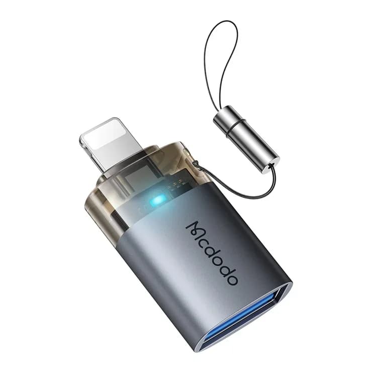 محول نقل USB-A إلى Lightning مع مصابيح مؤشر وحبل OT-7390 — 2