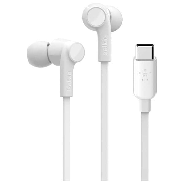 سماعات Belkin USB-C السلكية بتصميم داخل الأذن - G3H0002btWHT — 2