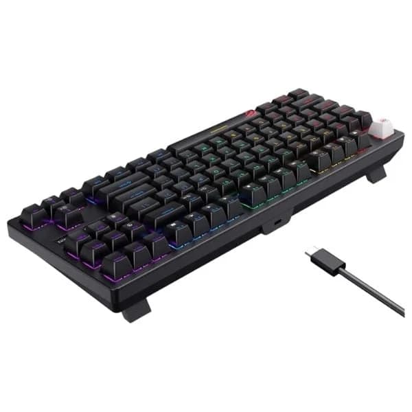 كيبورد ميكانيكي للألعاب Havit KB892L-Black مع إضاءة RGB و87 زر — 2
