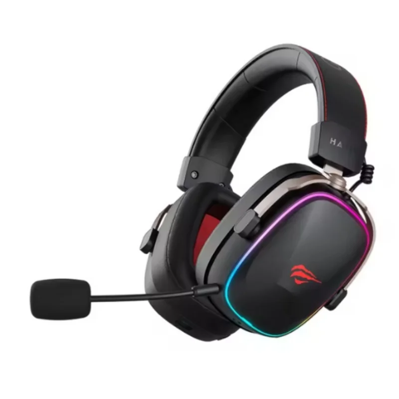 سماعة رأس ألعاب Havit H2039BG لاسلكية وبلوتوث مع إضاءة RGB أسود/أصفر H2039BG-Black+ochre — 2