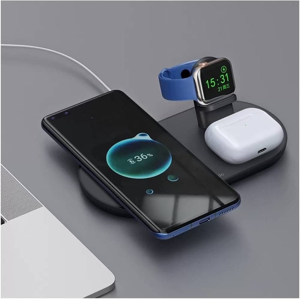 شاحن لاسلكي مغناطيسي 3 في 1 للاستخدام مع USB-C وأجهزة Apple CH-7063 — 2