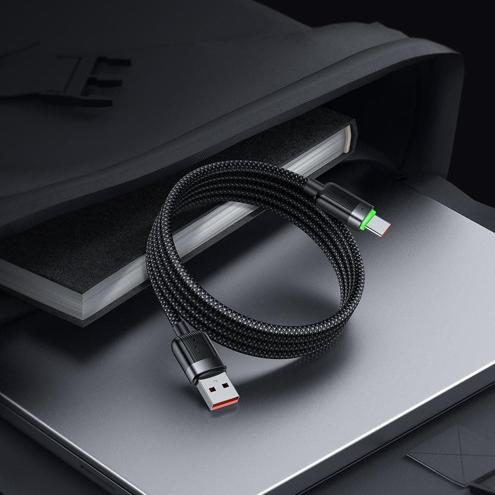 كابل مغناطيسي ذاتي التعبئة USB-A إلى USB-C سريع الشحن 6 أمبير - CA-5650 — 2