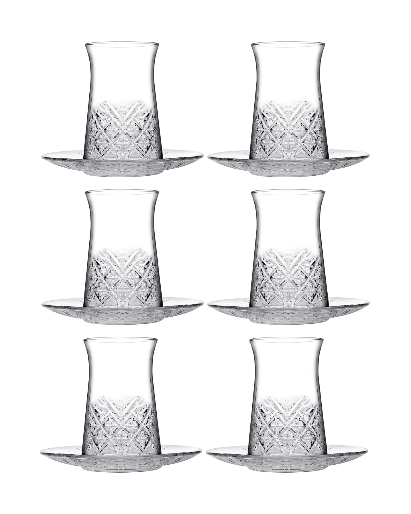 سيت استكان زجاجي 6 قطع من ماركة باشابهجة Pasabahce Glass Tea Set — 2