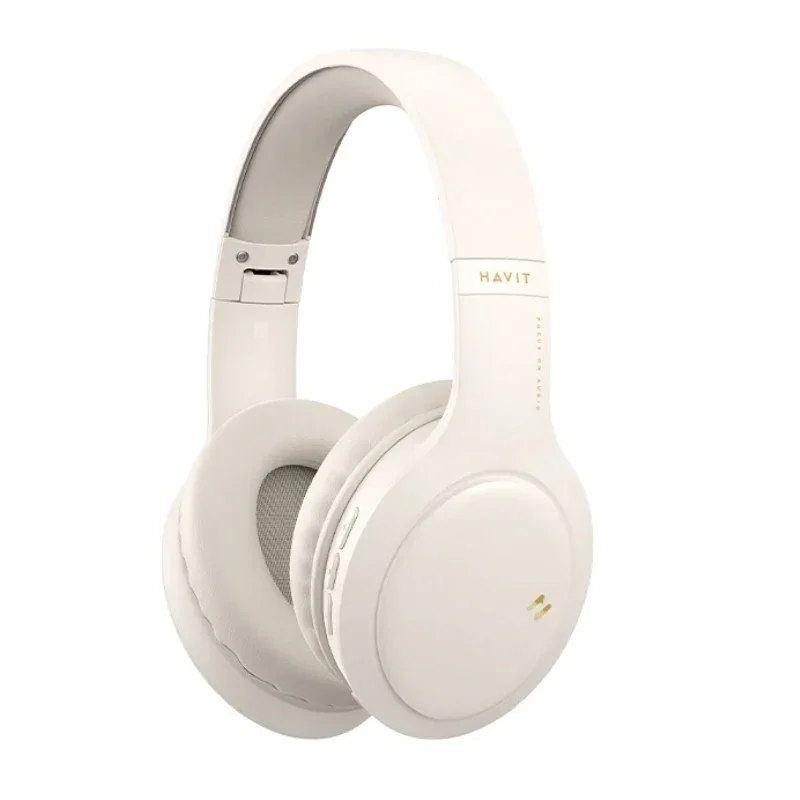 سماعة رأس لاسلكية Havit H633BT بتصميم قابل للطي ولون بيج H633BT-beige — 3