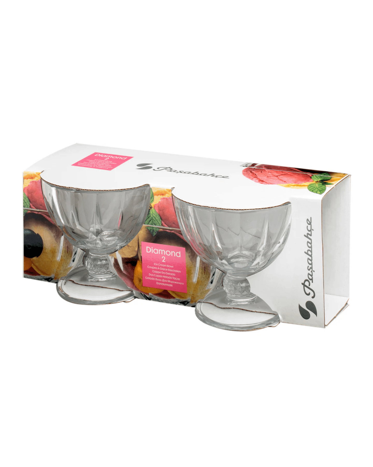 سيت وعاء ايس كريم زجاجي 2 قطع ماركة باشابهجة Pasabahce Ice Cream Bowl Set — 3
