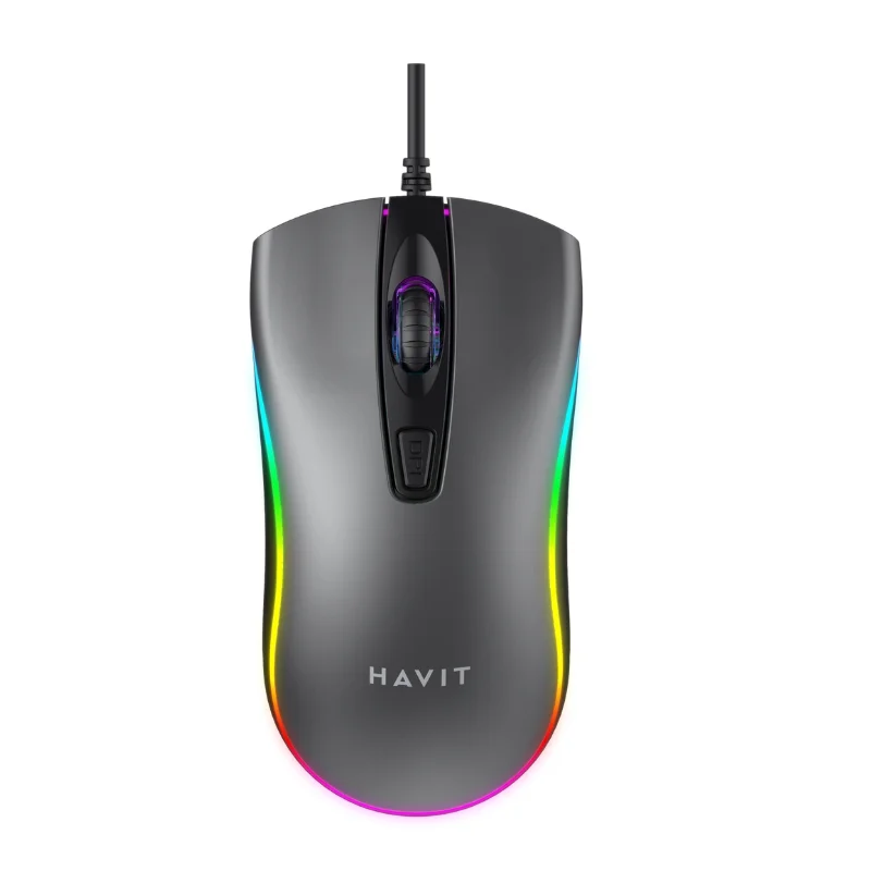ماوس ألعاب سلكي Havit MS1010 مع إضاءة RGB - MS1010-black — 2