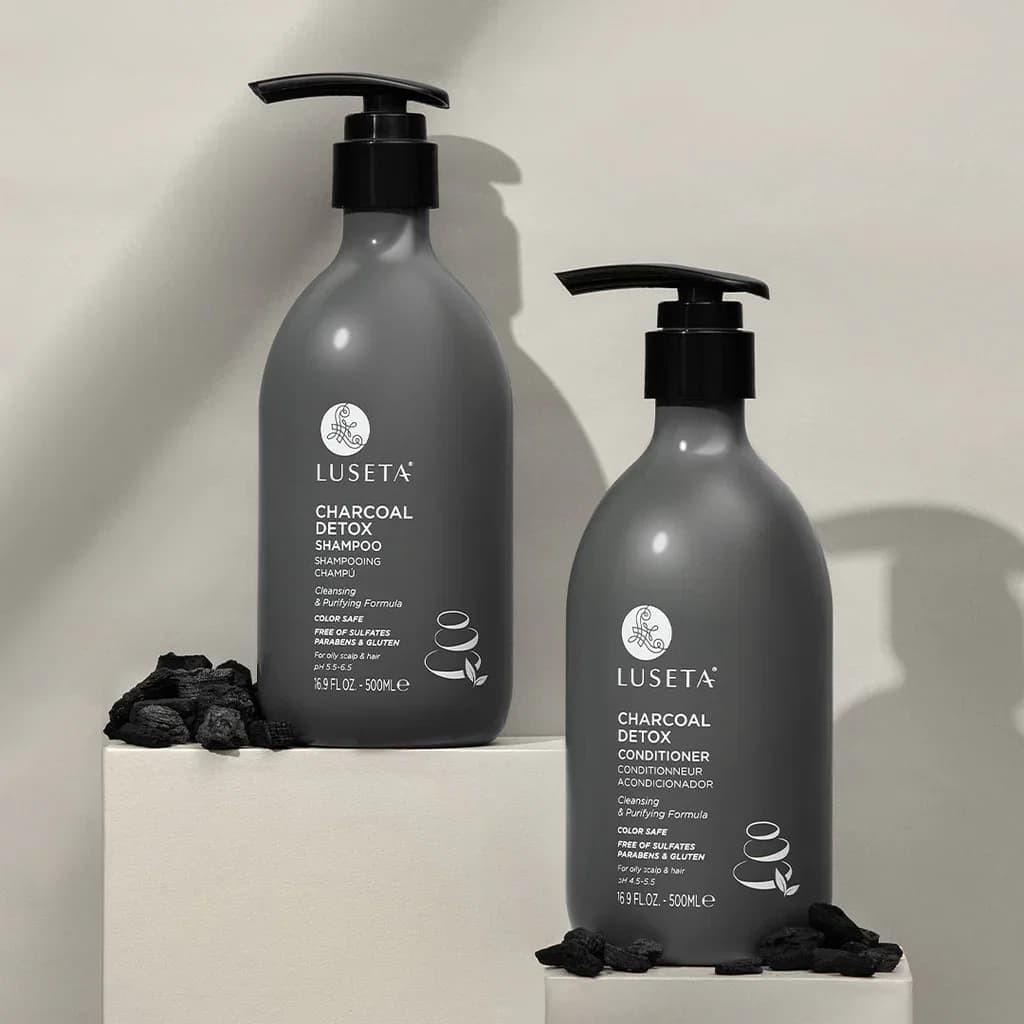 810041440150 Luseta Charcoal Detox Shampoo 500ml لوسيتا شامبو الفحم لتنقية الشعر