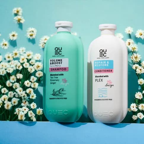 QUEC KIT VITAMIN VOLUME  BOOST-SHAMPOOCONDITINOERSERUM-كويك كت فيتامين حجم وكثافة -شامبوبلسمسيروم