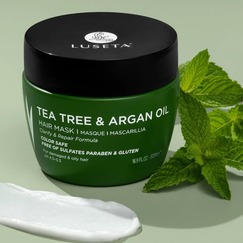 LUSETA TEA TREE & ARGAN OIL HAIR MASK 500ML ماسك لوسيتا بزيت شجرة الشاي وزيت الأركان – 500 مل