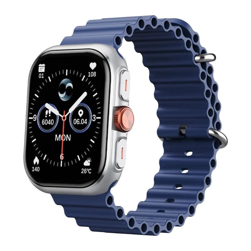 ساعة ذكية Havit M9068 Blue+silver بشاشة AMOLED ومزايا رياضية