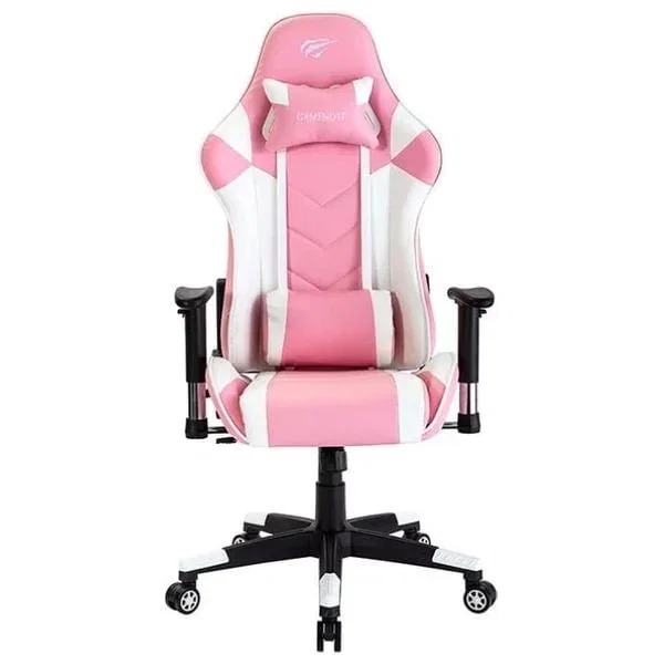 كرسي ألعاب هافت GC932 أبيض ووردي - تصميم مريح ودعم مثالي GC932-White+Pink