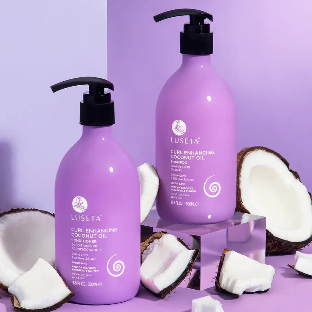 Luseta Curl Enhancing Coconut Oil Shampoo 500ml شامبو تعزيز تجعيد الشعر بزيت جوز الهند من لوسيتا – 500 مل