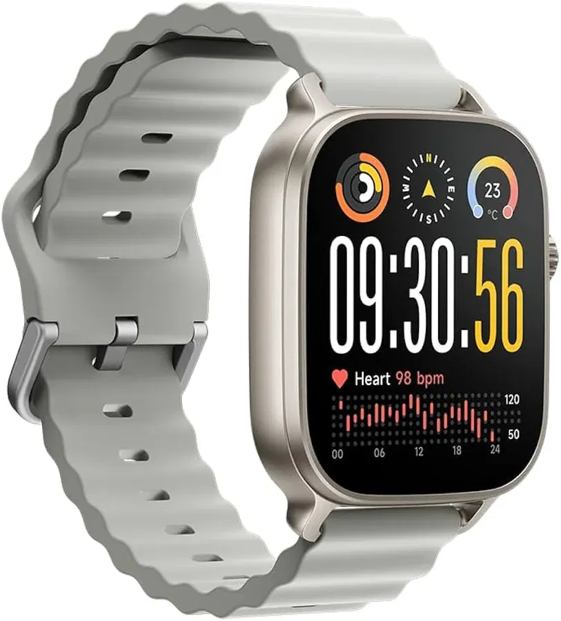 ساعة Realme Watch 5 الذكية بشاشة AMOLED كبيرة وبطارية تدوم طويلاً - RMW2501 Titanium Silver TR
