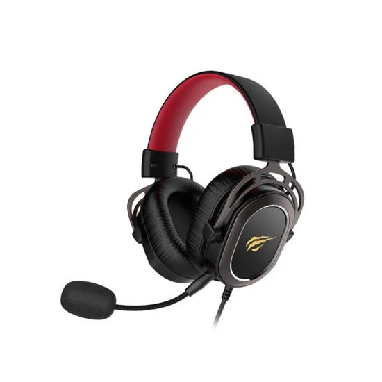 سماعة رأس ألعاب Havit H2008d سلكية مع إضاءة LED - أسود/أصفر/أحمر H2008d-black+ochre+red