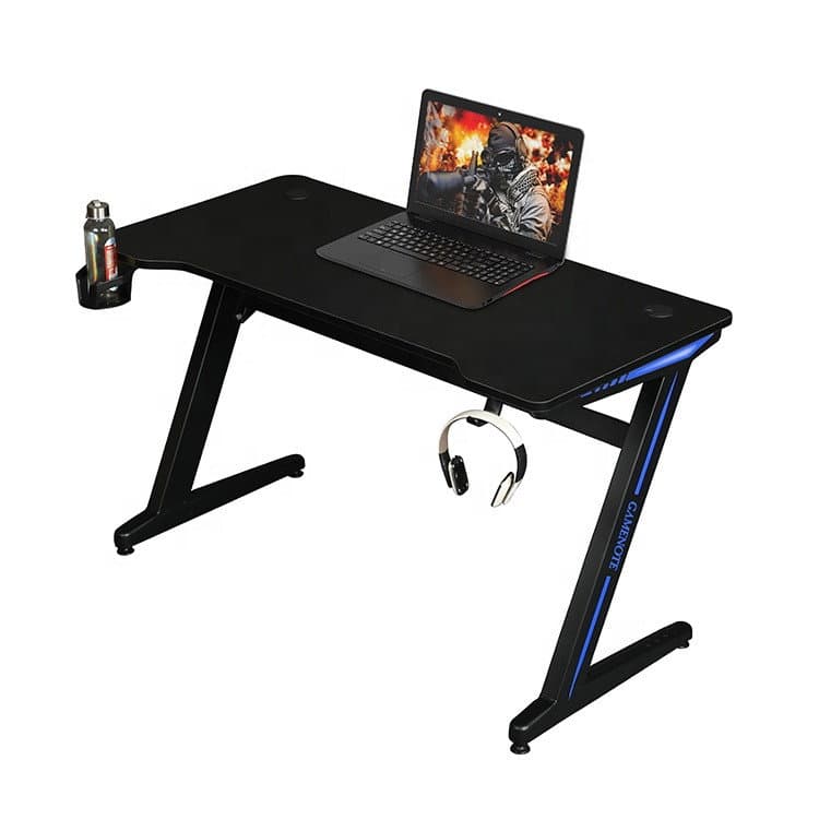 طاولة ألعاب Havit GD905-black مع إضاءة RGB وحامل سماعة وأكواب
