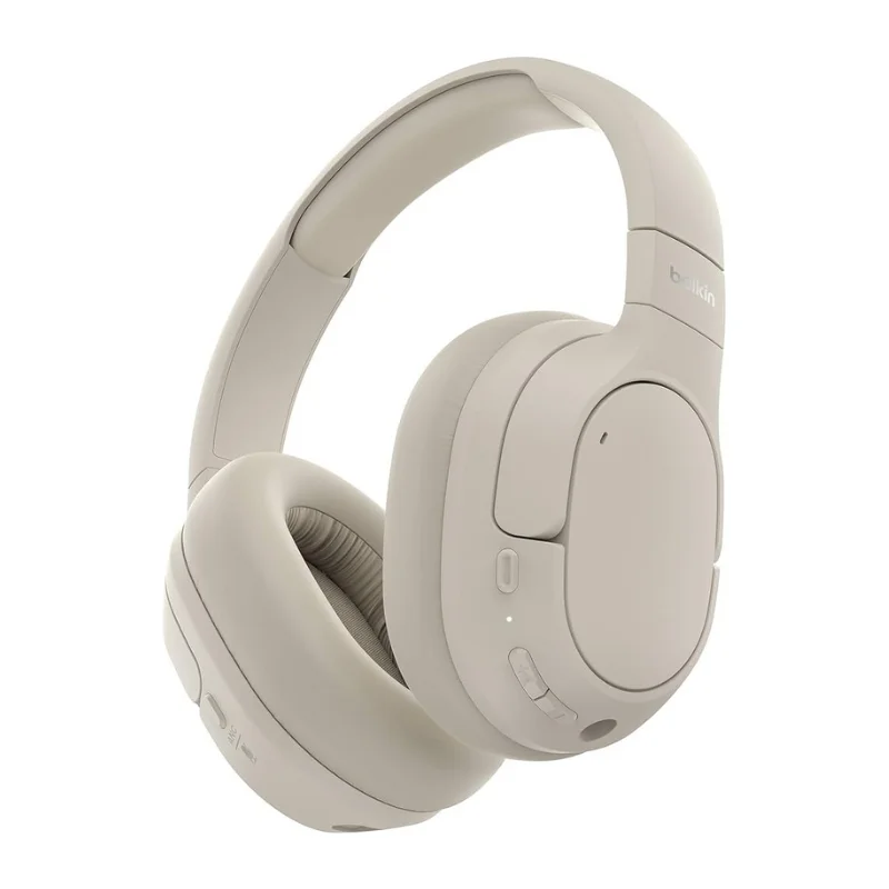 سماعة Belkin SoundForm Isolate Noise Cancelling بلوتوث، رملية AUD008hqSA