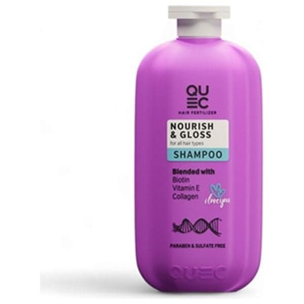 QUEC NOURISH  GLOSS SHAMPOO-650ML-كويك شامبو مغذي ولمعان 650مل