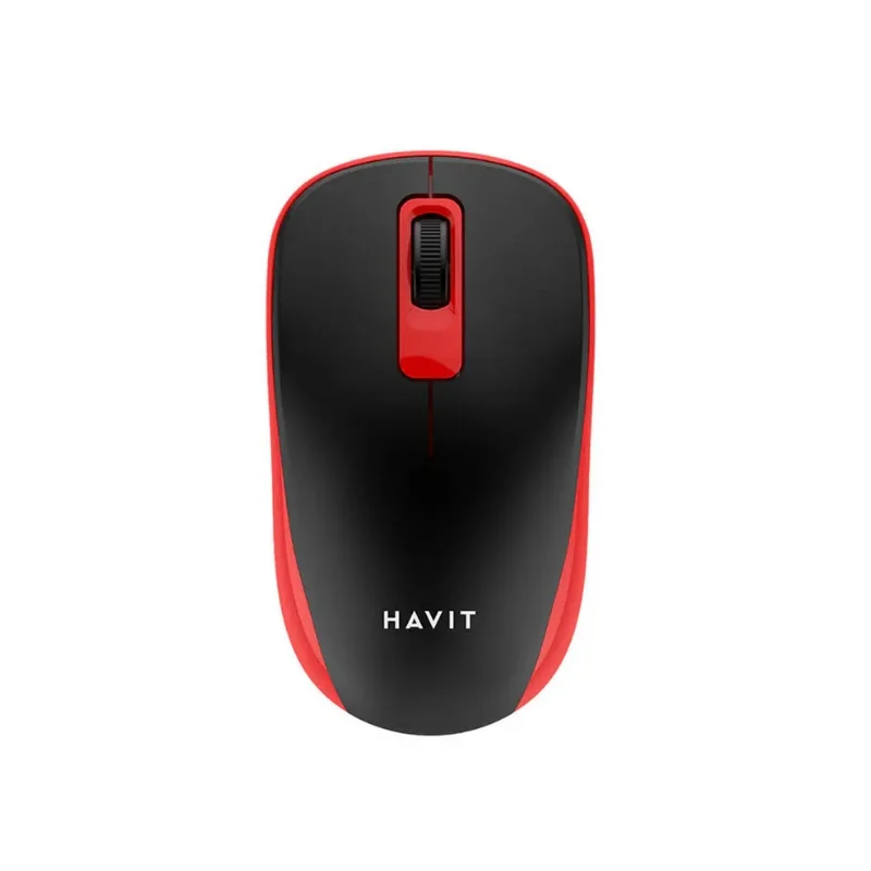ماوس سلكي Havit HV-MS753 أسود/أحمر مع تصميم مريح ودقة 1000DPI HV-MS753-Black+Red