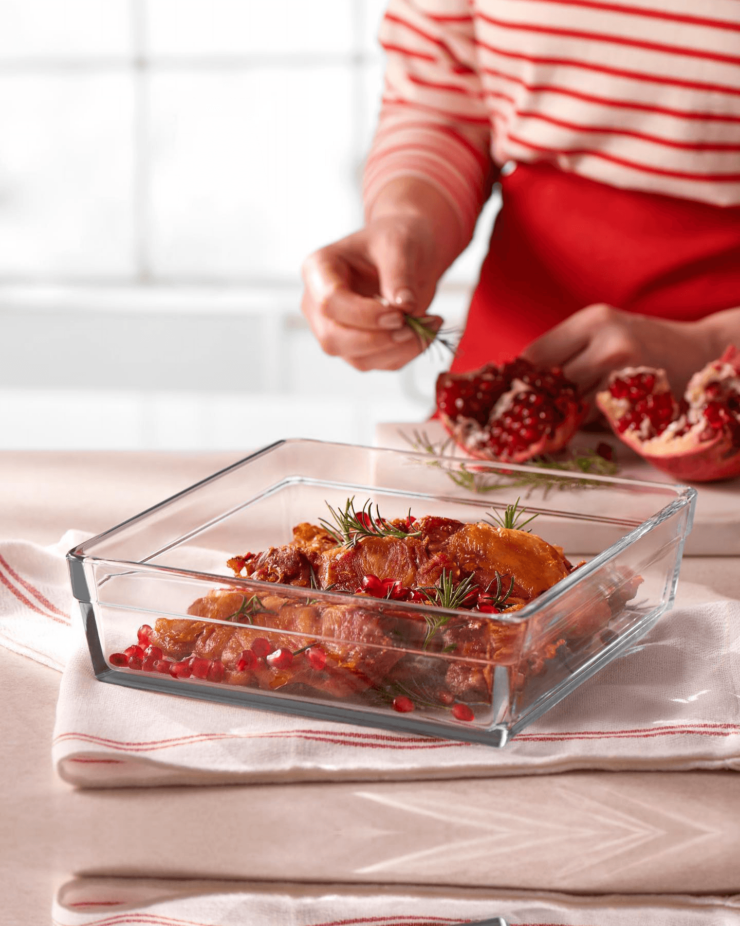 بايركس حراري مربع بسعة  2400 مل من ماركة بوركام Borcam Pyrex Mold