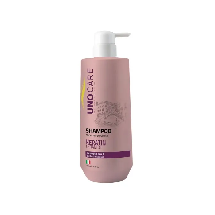 UNO COLOR SHAMPOO WITH KERATIN AND CERAMIDES 1000 ML-شامبو اونو بالكيراتين والسيراميد 1000مل