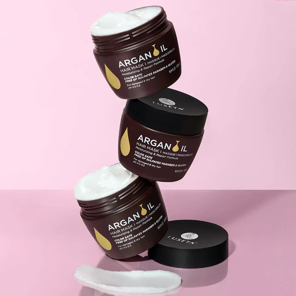 LUSETA ARAGN OIL HAIR MASK 500ML ماسك زيت الارغان للشعر