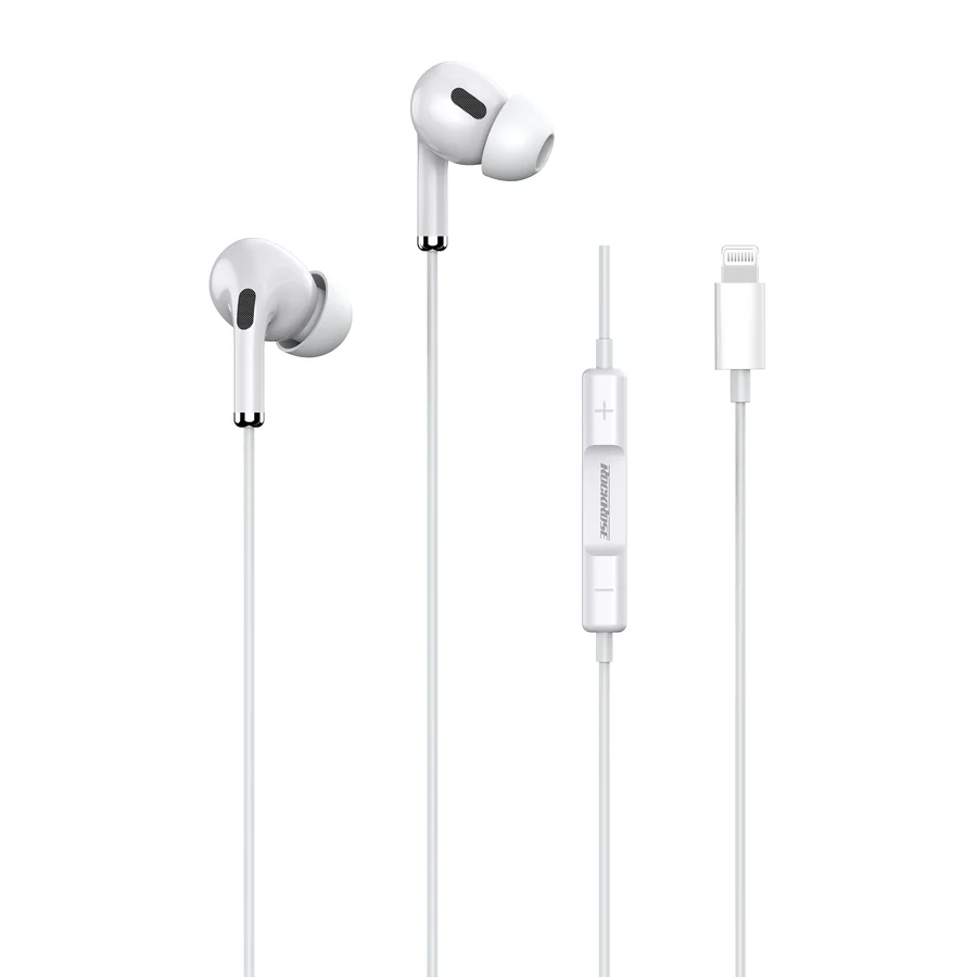 سماعات Rockrose Solo LT Neo بمنفذ Lightning مع تصميم مريح وصوت Hi-Fi RRWE18