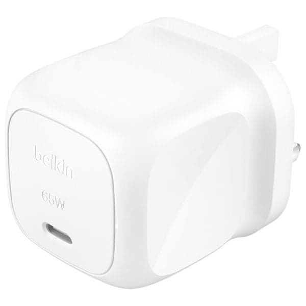 شاحن جداري سريع Belkin BoostCharge PRO 65W USB-C PD GaN مع PPS - WCA011myWH