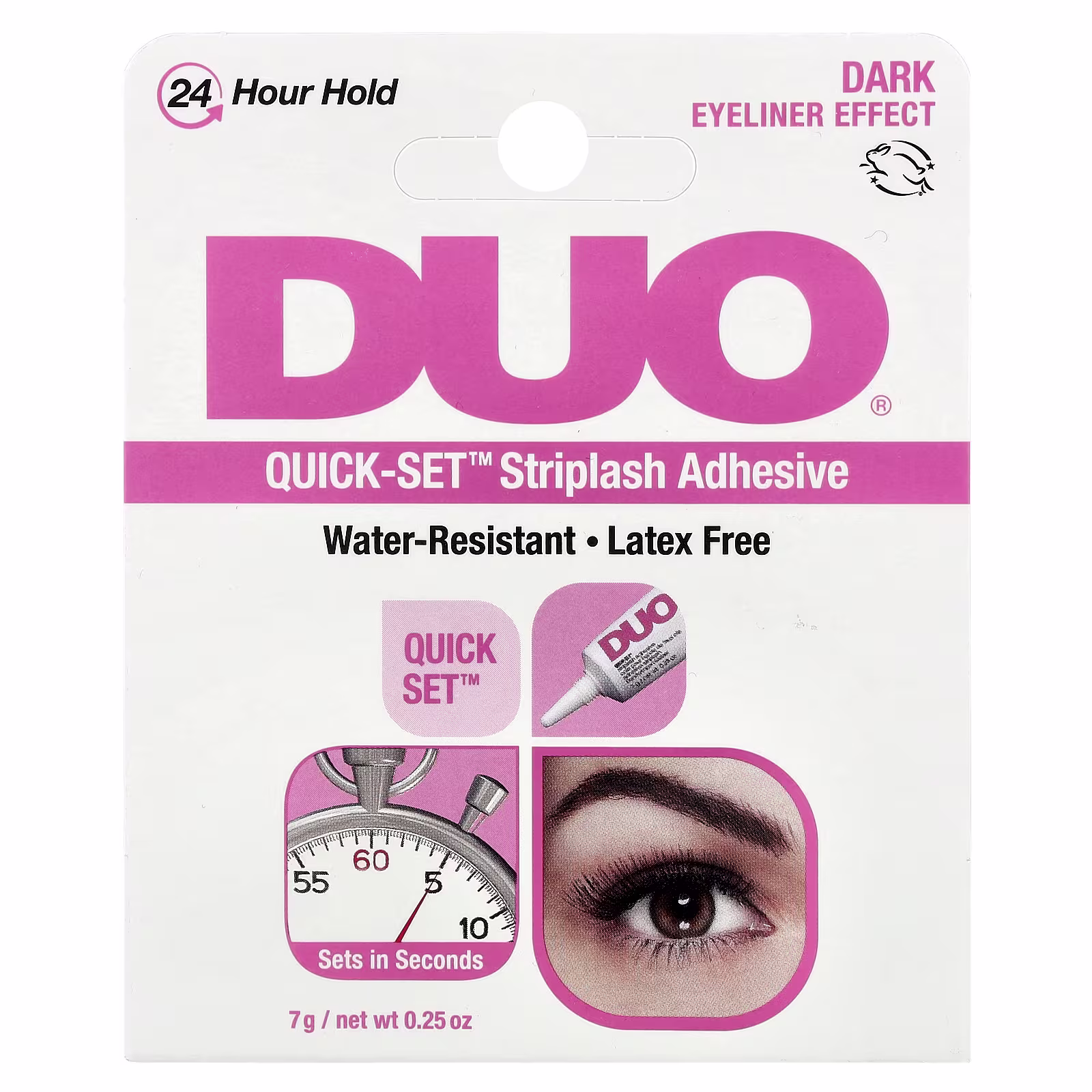 DUO 0.25OZ QUICK-SET DARK لاصق رموش DUO سريع الجفاف داكن