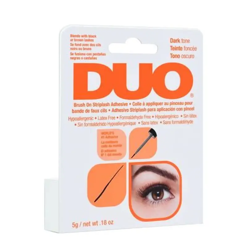 DUO 0.18 OZ BRUSH ON DARK (ORANGE ) لاصق رموش DUO بفرشاة لون داكن (عبوة برتقالية)