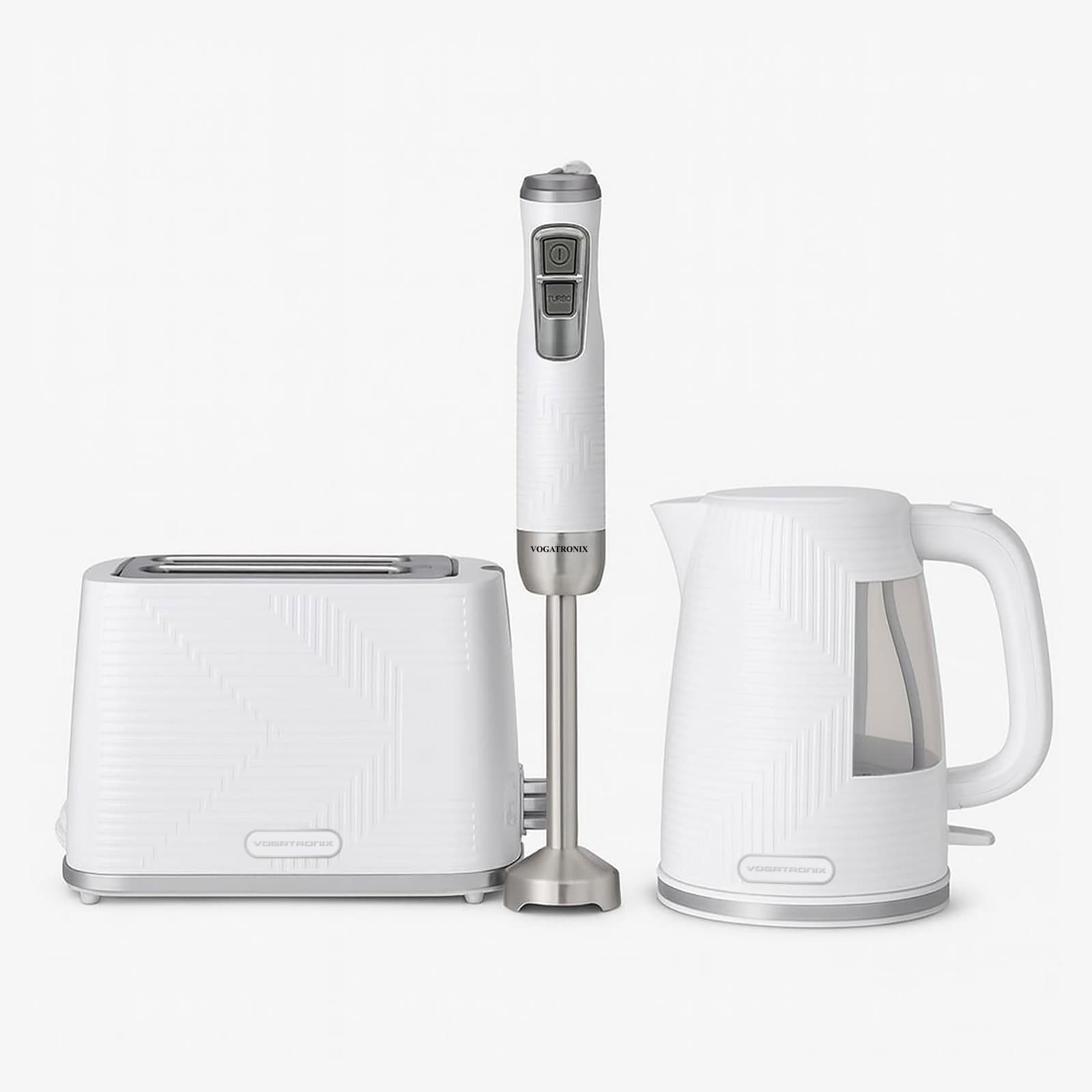 مجموعة إفطار بيضاء 3 في 1 غلاية محمصة خلاط white-ve-237
