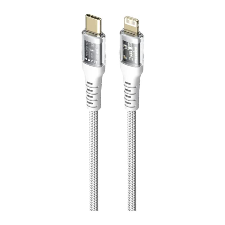 هافت كابل شحن سريع ونقل بيانات بطول 1 متر - أبيض CB6241-White